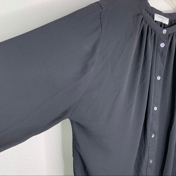 Aritzia Babaton Black Gene Blouse XS H318 g3 - Picture 10 of 12